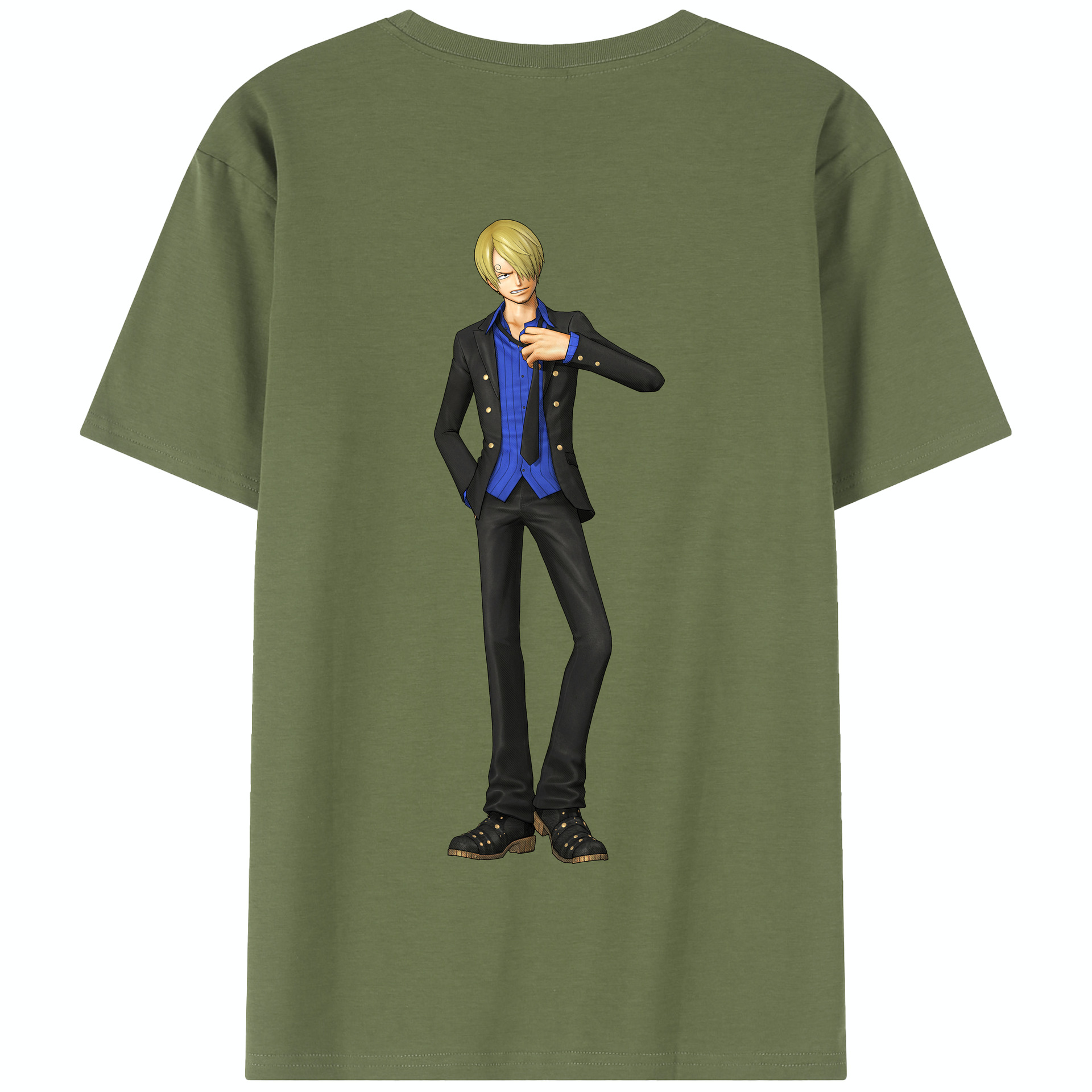 ワンピース サンジ ONE PIECE Sanji 綿100％半袖Tシャツ（背面プリント）